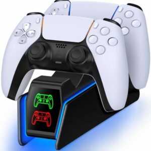 Ladestation Controller RGB für PS5 Lade Station Gaming Zubehör Schwarz B413