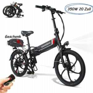 Samebike 20LVXD30 Elektrofahrrad 350W 20 Zoll Citybike Faltbar E-Bike 80KM Range