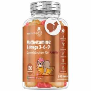 Multivitamin Gummibärchen für Kinder - Mit Omega 3, 6, 9, Jod, Zink, Vitamin ...