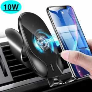 Qi Auto Wireless Charger Handy Halterung Induktions Ladegerät Clamping KFZ SPEED