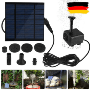 Solarpumpe 1.5W Solar Springbrunnen Fontäne Gartenbrunnen Teichpumpe Wasserspiel