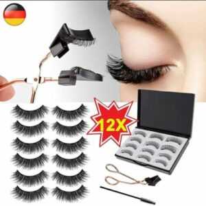 12 Stück 3D Magnet Wimpern Set Magnetische Künstliche Wimpern Mit 6 Magneten DHL