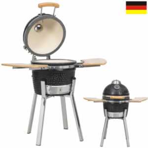 Keramik-Grill Kamado Barbecue Grill 81 cm Pro Edelstahl Holzkohlegrill Smoker DE