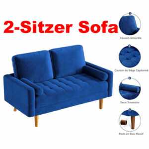 Doppelsofa Moderne 2er Couch Loungesofa Bequemes 2-Sitzer Sofa Für Schlafzimmer