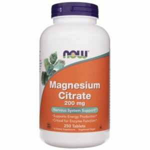 Now Foods, Magnesium Citrate, 200mg, 250 Veg. Tabletten