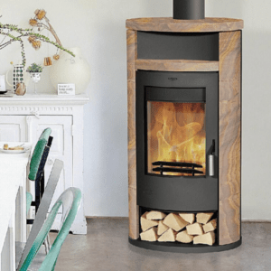 8 kW Kaminofen Fireplace Alicante Holzofen Kamin Ofen Schwedenofen Sandstein