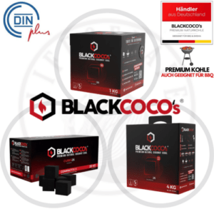 BLACKCOCO’s Shisha Naturkohle aus Kokosnuss I Wasserpfeife & BBQ Grill I 1-20kg