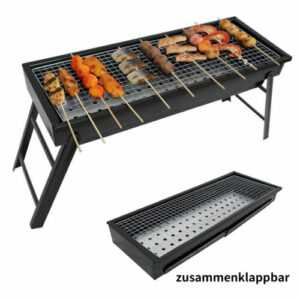 BBQ Holzkohlegrill Campinggrill Klappgrill Picknickgrill Terrasse Tragbar Garten