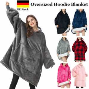 Hoodie Decke mit Ärmeln und Kapuze Damen Decken Hoodie Superweiche