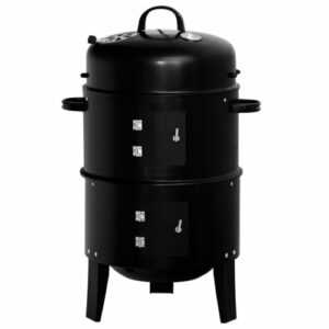 Räucher Ofen Rund Grill Camping Stahl Mini Smoker Schrank BBQ Tisch Holzkohle