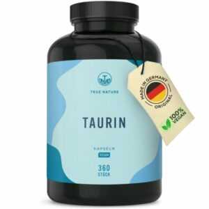 Taurin Kapseln - 360 Stück x 1000mg - Vegan & Made in DE - TRUE NATURE®