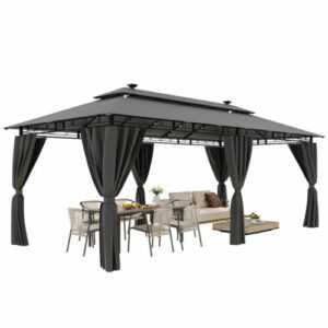 Garten Pavillon 3x3/4/6m Gartenpavillon Partyzelt Gartenzelt Festzelt Gazebo neu