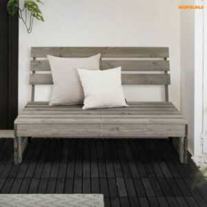 Gartenbank Holzbank Sitzbank Palettenbank Bank Palette Holz Grau 120x93x76cm A86