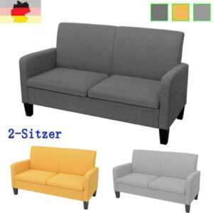 Sofa 2-Sitzer Sofagarnitur Couchgarnitur Loungesofa Stoffsofa mehrere Auswahl DE