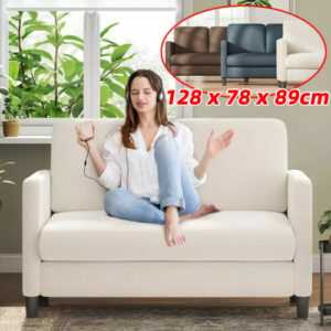 DE STOCK Teddy Velvet Sofa Modern Couch Loveseat Settee Wohnung Büro Couch 128CM