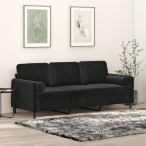 Sofa 3-Sitzer Zierkissen Loungesofa Couch Wohnzimmersofa Schlafsofa Samt vidaXL