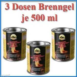 3 Dosen Brenngel Gelkamin Brenn Gel Kamin cheminee Raclette Party Ethanolkamin