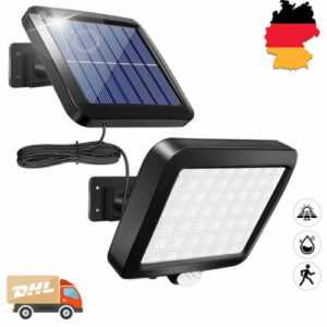 56 LED Solarlampe Solarleuchte Mit Bewegungsmelder Außen Solarstrahler Licht DE