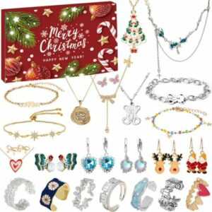 Schmuck Adventskalender 2023 Mädchen,Venares Adventskalender Schmuck 24 Stück