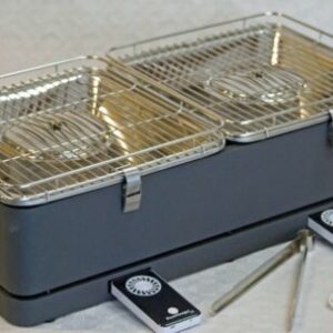 Tischgrill Holzkohle Feuerdesign "Santorin" ! B-Ware ! anthrazit