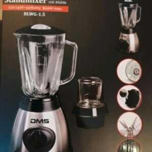 DMS Edelstahl Standmixer Blender Mit Mühle Mixer Smoothie 1,5L Glasbehälter