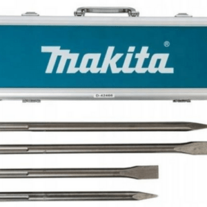 Makita D-42466 Meißel Set SDS-Max 4 tlg. - Spitzmeißel, Flachmeißel & Koffer