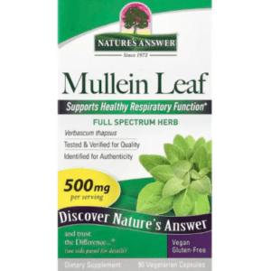 Nature's Answer, Mullein Leaf, Königskerze-Blatt, 500 mg, 90 pflanzliche Kapseln