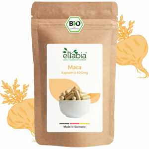 Bio Maca Kapseln | Hochdosiert 3720mg Tagesdosis Vegan Premium Rohkost Qualität