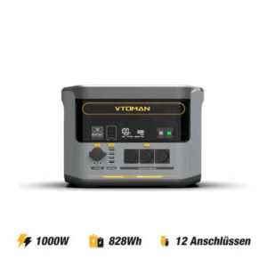 VTOMAN FlashSpeed 1000 Tragbare Powerstation 1000W Solargenerator für Camping DE