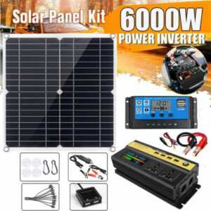 6000W Solarpanel Kit Complete Solar Power Generator 100A Home Grid System 220V