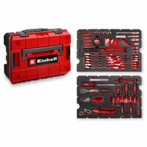 Original Einhell E-CASE 80-tlg. Werkzeugkoffer (Werkzeug-Set im robusten, stapel