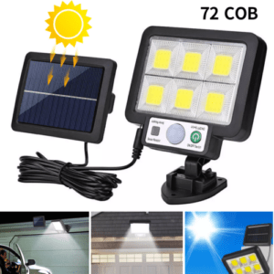 LED SOLARLEUCHTE MIT BEWEGUNGSMELDER AUSSEN FLUTER SENSOR STRAHLER LAMPE MIT FB