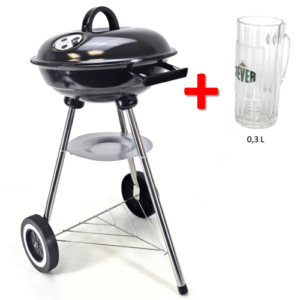 KUGELGRILL + Jever Bierkrug, Holzkohlegrill Standgrill Rundgrill Deckel Grill 36