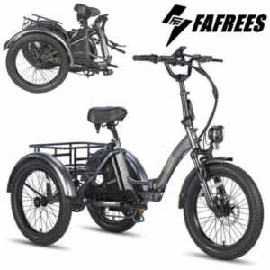 20 Zoll Faltbar Elektro Dreirad E-Bike 3 Räder E-Citybike 500W Cargo Trike bike