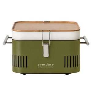 Everdure CUBE Holzkohlegrill Khaki Tragbar Picknickgrill Campinggrill Kompakt