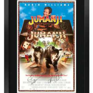 Jumanji 1995 A3 gerahmt Robin Williams Poster signiert Fotodruck für Filmfan