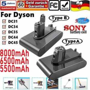 8000mAh Akku Für Dyson DC31 22.2V Type B/A 17083-2811 DC31 DC35 DC45 917083-01