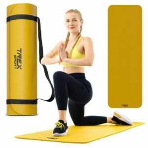 Trex Sport Gymnastikmatte extra dick und weich Fitnessmatte 180x60x1cm Gelb