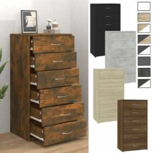 Kommode mit 6 Schubladen Sideboard Mehrzweckschrank Beistellschrank