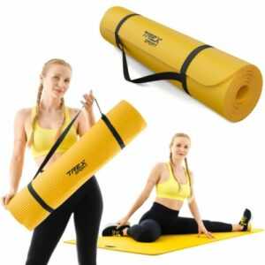 Trex Sport Gymnastikmatte extra dick und weich Fitnessmatte 190x80x1cm Gelb