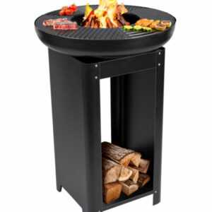 3-in-1 Grill mit Teppanyaki Platte und Feuerschale Terrassenofen Gartenkamin