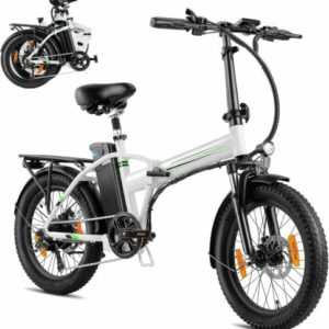 Klappbar 20 Zoll E-Citybike 25km/h Elektrofahrrad 48V 15AH Moped Pendler E-Bike