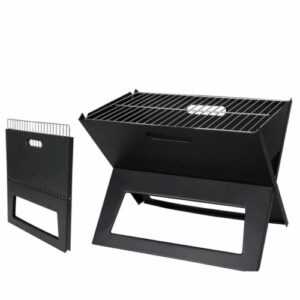 Elite Barbeque Faltgrill Klappgrill Holzkohlegrill Grill mobil tragbar Schwarz