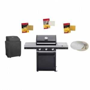 Grandhall Grillpaket Gasgrill Premium G3 Trolley Grill Gas Garten Gartenkamin Ka