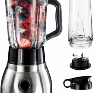 Russell Hobbs 2 in 1 600W Edelstahl-Standmixer - Silber/Schwarz