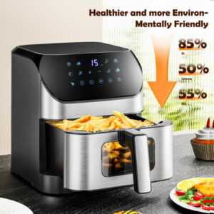 8L Heißluftfritteuse Heissluft Friteuse Air Fryer Digital Fritteuse Digital