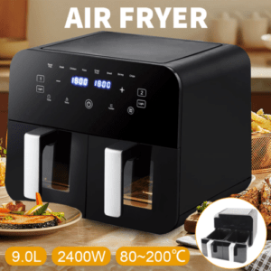 9 L Heißluftfritteuse Airfryer Fritteusen Friteuse Backofen Multi Kochfunktion