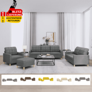 4er Set Wohnzimmer Stoff Jugendsofa Relaxsofa Sofas & Couch Sofa Loungesofa