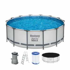 Pool Schwimmbecken Komplett Set Bestway Steel Pro Max 427x122 cm mit Filterpumpe