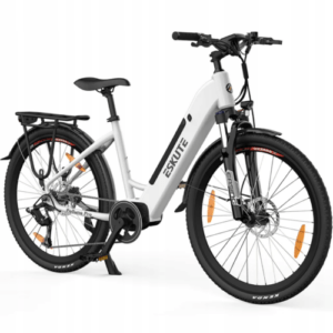 28'' Elektrofahrrad E Bike Mittlerer Motor Pedelec E-Mountainbike Cityräder Weiß